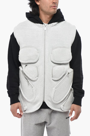 SEASONAL Knit Zip-Up Gilet MULTIPOCKETS