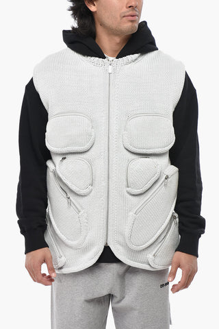 SEASONAL Knit Zip-Up Gilet MULTIPOCKETS