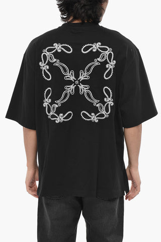 T-Shirt Mit Rundhalsausschnitt BANDANA ARROW Aus Bestickter Baumwolle
