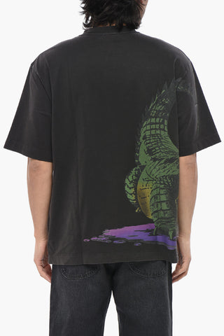 Rundhals-T-Shirt BIG CROCO Mit Print