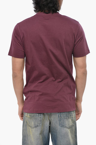 T-Shirt Mit Rundhalsausschnitt Aus Baumwolle Mit Gesticktem Monogramm