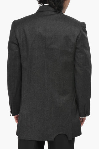 TAILORING Double-Breasted Wool-Twill Blazer METEOR with Cut-Out
