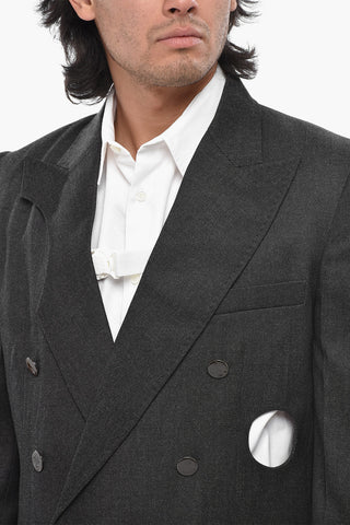 TAILORING Blazer Doppiopetto METEOR in Lana Twill con Cut-out