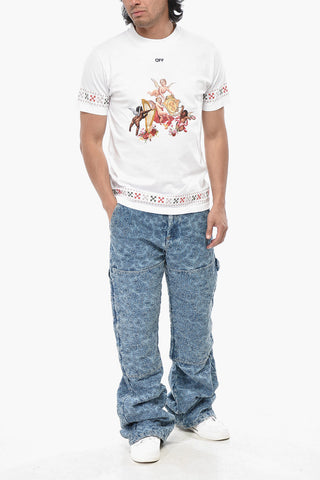 T-Shirt Slim Fit PUTTI con Stampa e Ricami