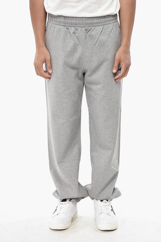 Joggers in Cotone Garzato DIAGONAL con Polsini e Logo Ricamato
