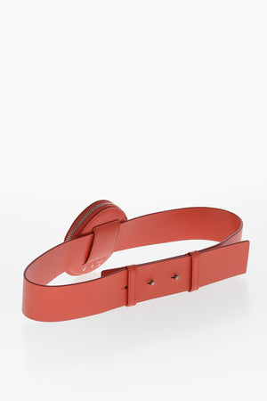 Leather Belt with Coin Pocket, 40mm