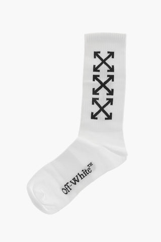 Gerippte Socken aus Baumwolle mit dreifachem Pfeil