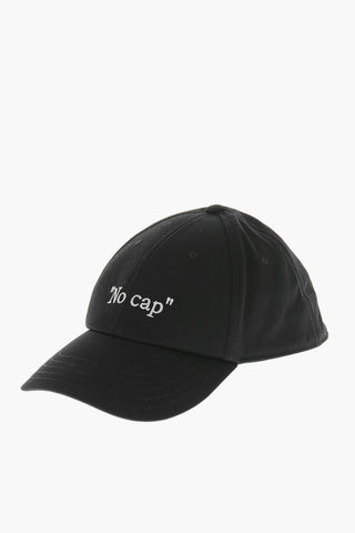 Baseballcap in Uni NO CAP mit kontrastierender Stickerei
