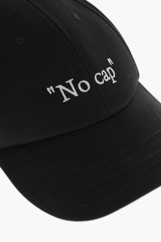 Baseballcap in Uni NO CAP mit kontrastierender Stickerei