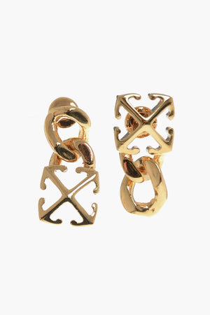 골드 톤 황동 귀걸이 Arrow Chain Mini 펜던트