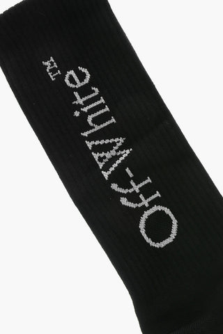 Ribbed Cotton Socks with Triple Arrow