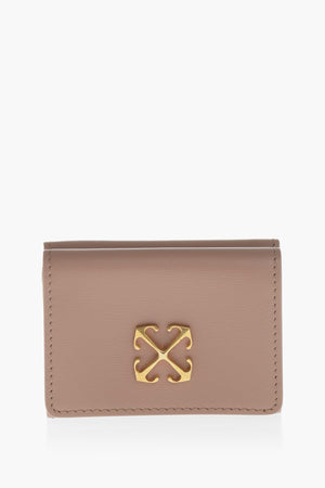 Portacarte in Pelle con Monogram Effetto Dorato