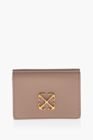 Portacarte in Pelle con Monogram Effetto Dorato