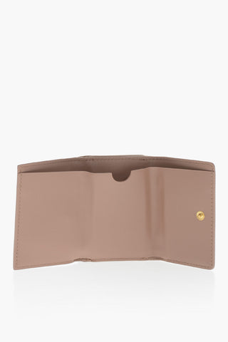 Portacarte in Pelle con Monogram Effetto Dorato