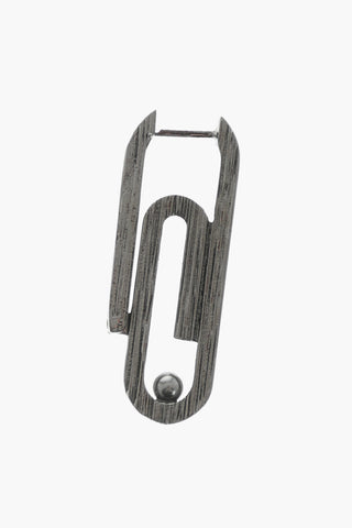 Orecchino Singolo in Ottone a Forma di Paperclip