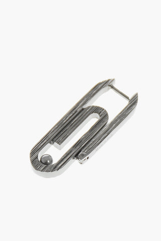 Orecchino Singolo in Ottone a Forma di Paperclip