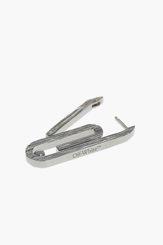 Orecchino Singolo in Ottone a Forma di Paperclip