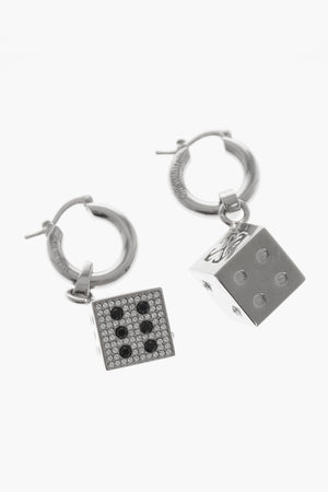Orecchini in Strass con Pendenti a Forma di Dado