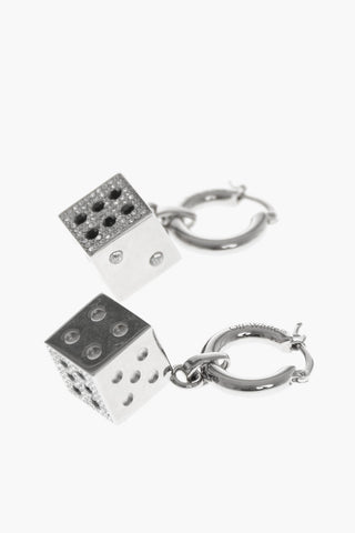 Strass-Ohrringe Mit Anhängern In Würfelform