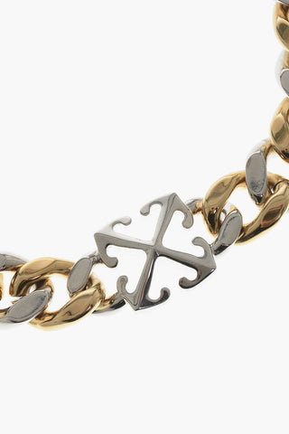 Gold- and Silver-Effect Chain Necklace