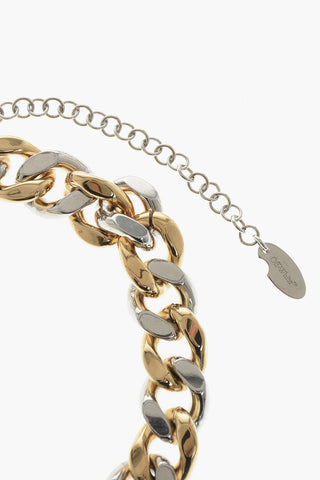 Gold- and Silver-Effect Chain Necklace