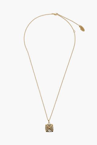 Collana in Metallo Effetto Dorato con Pendente Crystal Arrow
