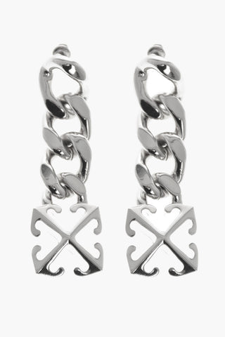 Chain Earrings with Arrow Pendant