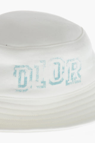 Einfarbiger Bucket-Hut Mit Logo Im Vintage-Effekt