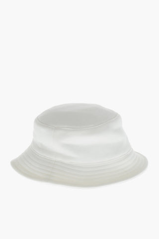 Einfarbiger Bucket-Hut Mit Logo Im Vintage-Effekt