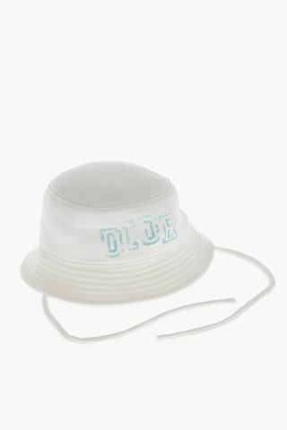 Einfarbiger Bucket-Hut Mit Logo Im Vintage-Effekt