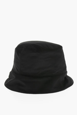 Solid-Color Bucket Hat with Embossed Arrow Embroidery