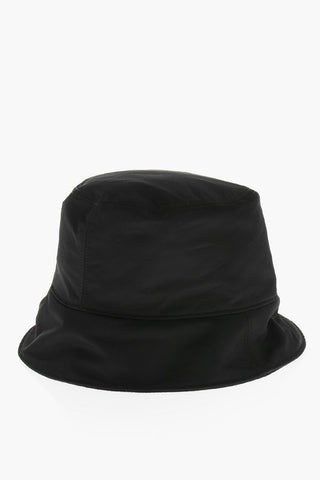 Solid-Color Bucket Hat with Embossed Arrow Embroidery
