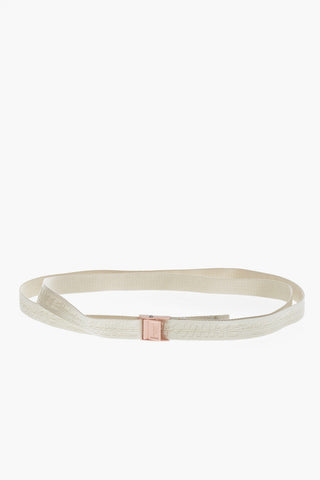 Cintura Slim Fit Industrial con Logo All Over 30mm