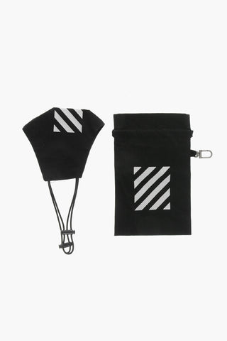 Cotton Ripstop Check Face Mask with Contrasting Bands