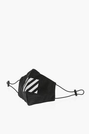 Cotton Ripstop Check Face Mask with Contrasting Bands