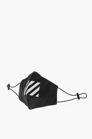 Cotton Ripstop Check Face Mask with Contrasting Bands