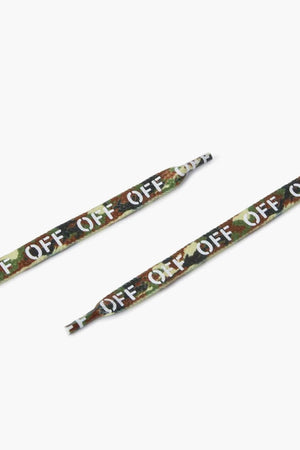Lacci per Scarpe a Fantasia Camouflage con Logo All-Over