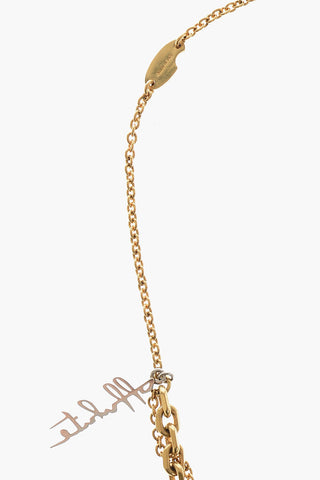 Double Chain Necklace with Arrow Pendant