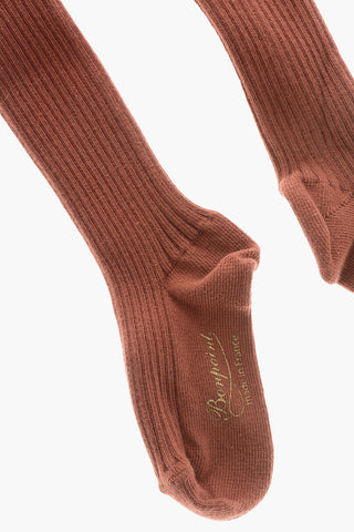 Einfarbige Gerippte Socken