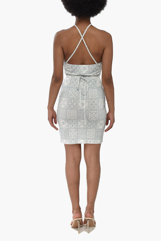 Minikleid MAIOLICA aus Stretch-Viskose mit Schnürdetail