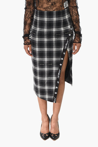 Longuette in Misto Cotone Motivo Tartan