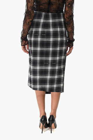 Longuette in Misto Cotone Motivo Tartan