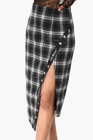 Longuette in Misto Cotone Motivo Tartan