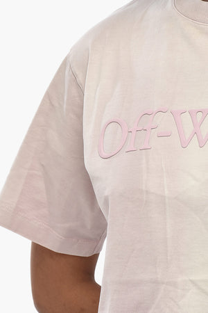 Crop-T-Shirt LAUNDRY aus Batik-Baumwolle mit erhabenem Logo
