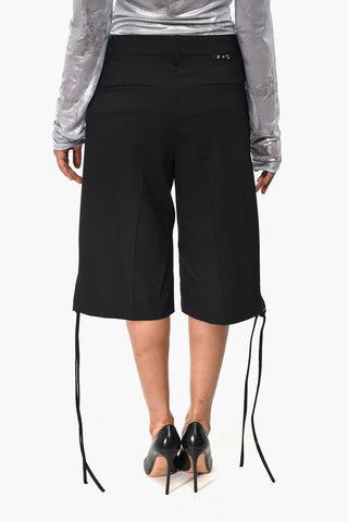 FORMAL Shorts aus Schurwollmischung mit Schnürdetail