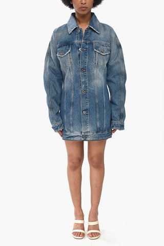 Minidress in Denim ROUND con Zip Posteriore