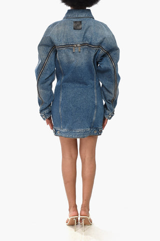 Minidress in Denim ROUND con Zip Posteriore