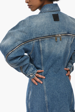 Minidress in Denim ROUND con Zip Posteriore