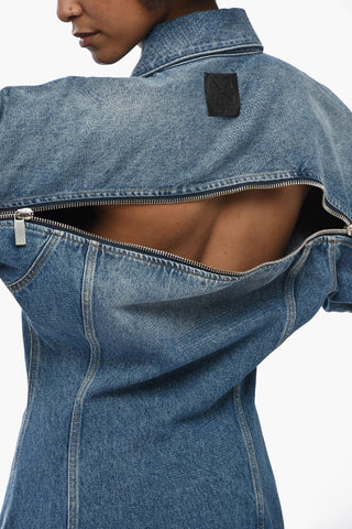 Minidress in Denim ROUND con Zip Posteriore