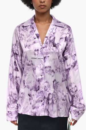 SEASONAL Hemd Aus Satin Mit Blumenmuster